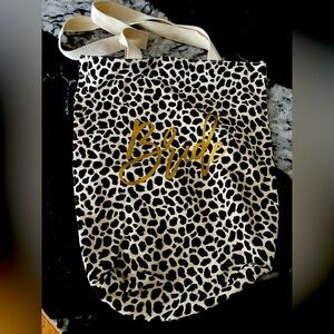 BRIDE canvas cheetah print bag